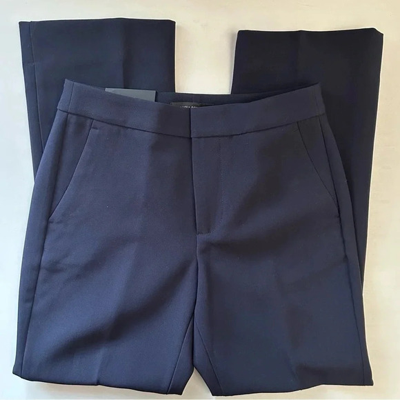 Banana Republic Pants High Rise  Crop Flare Leg Trousers Navy Blue Size 0 NWT - Picture 15 of 16